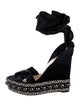 Christian Louboutin Satin Studded Accents Espadrilles
