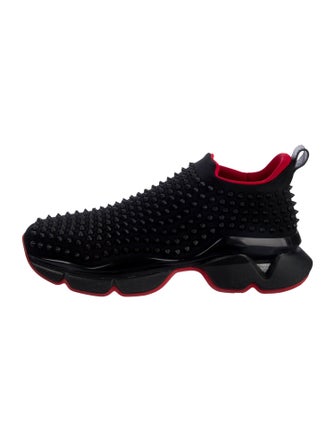 Christian Louboutin Spike Accents Neoprene Sneakers