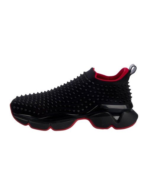 Christian Louboutin Spike Accents Neoprene Sneakers