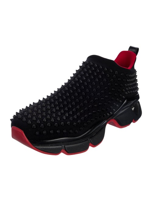 Christian Louboutin Spike Accents Neoprene Sneakers