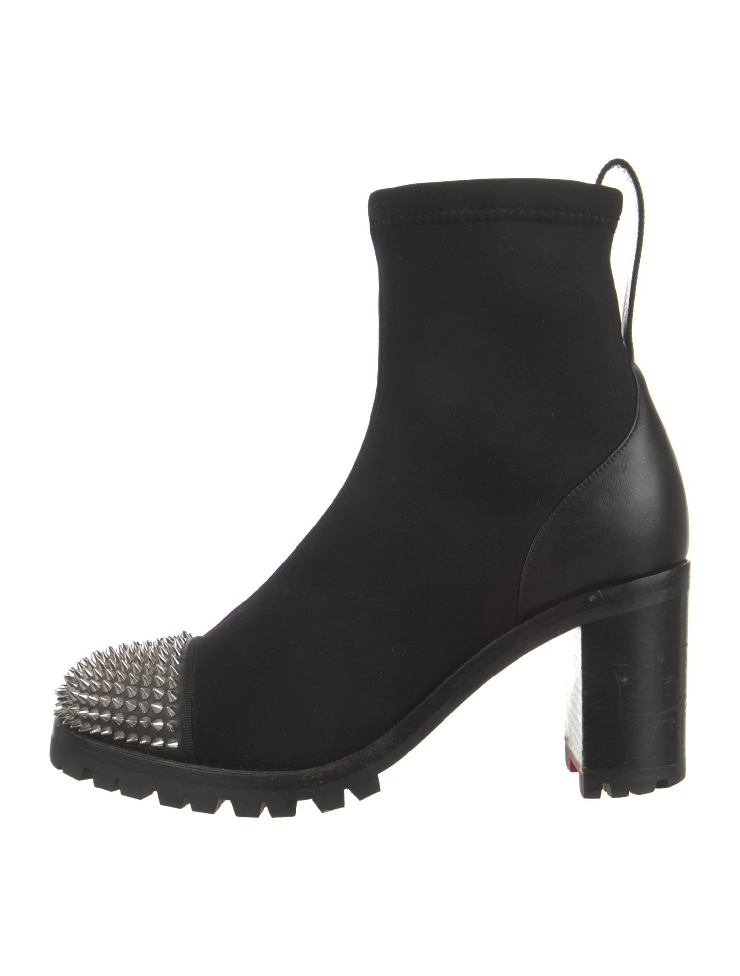Christian Louboutin Spike Accents Neoprene Sock Boots