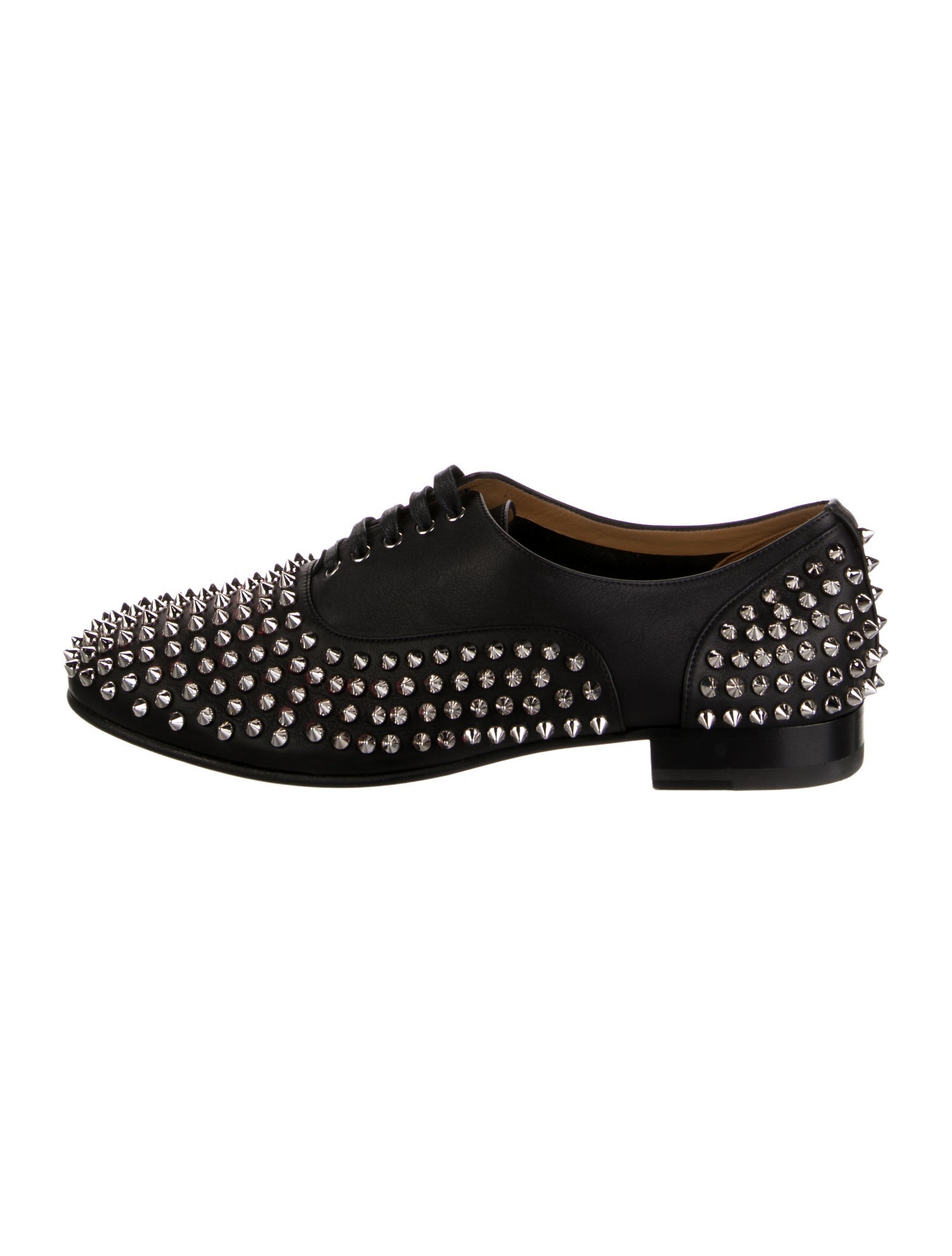 Christian Louboutin Leather Studded Accents Sneakers
