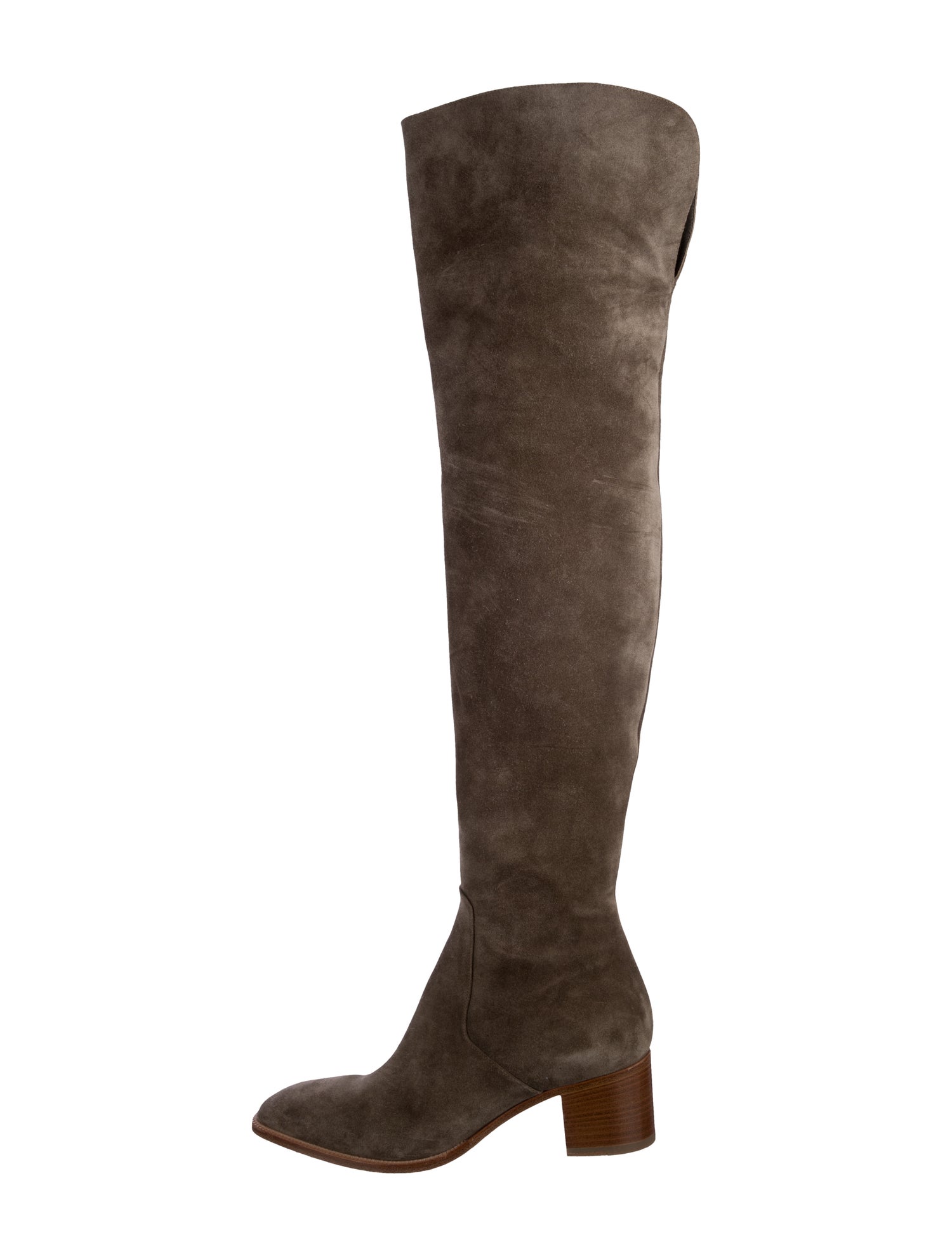 Christian Louboutin Suede Leather Trim Embellishment Boots