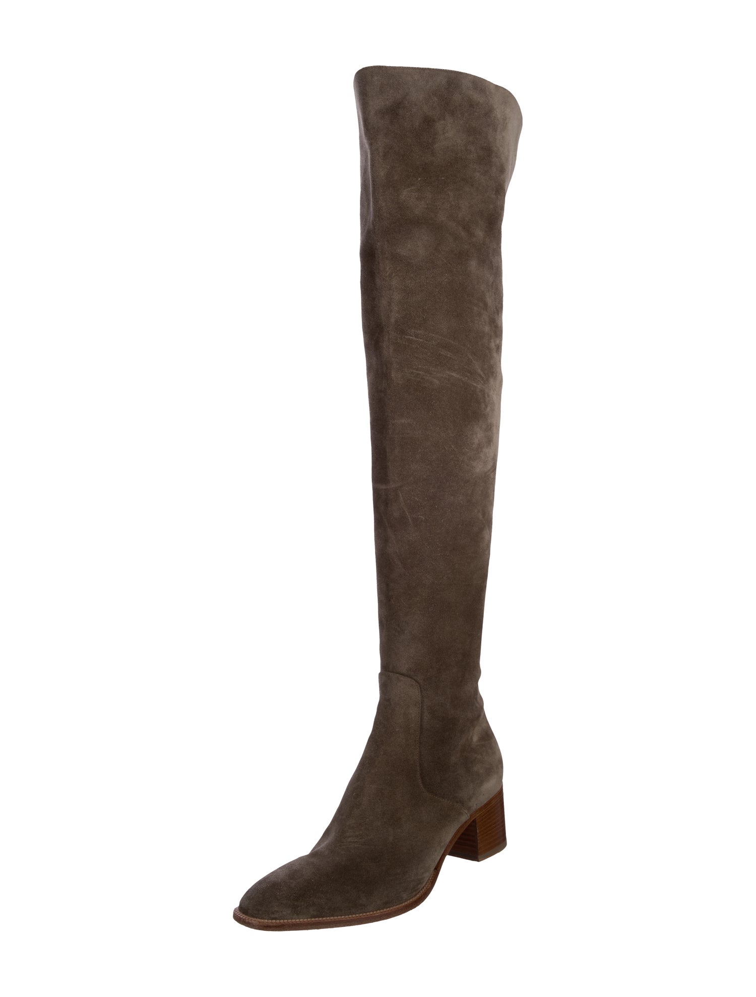 Christian Louboutin Suede Leather Trim Embellishment Boots