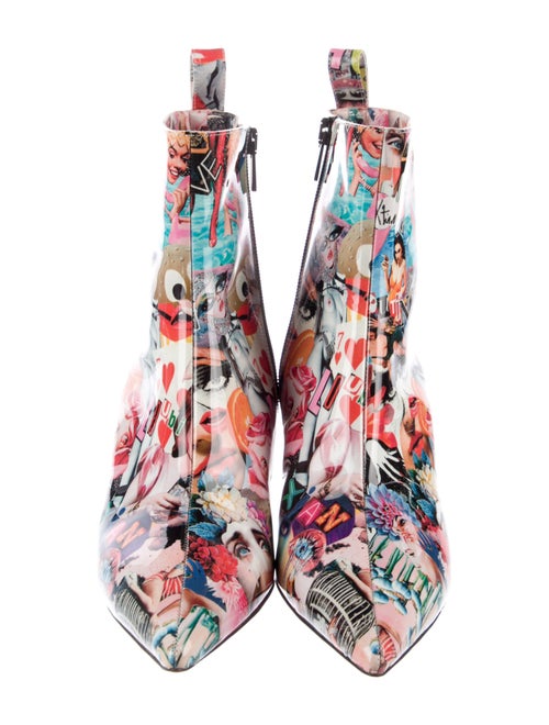 Christian Louboutin Patent Leather Printed Boots