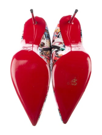 Christian Louboutin Patent Leather Printed Boots