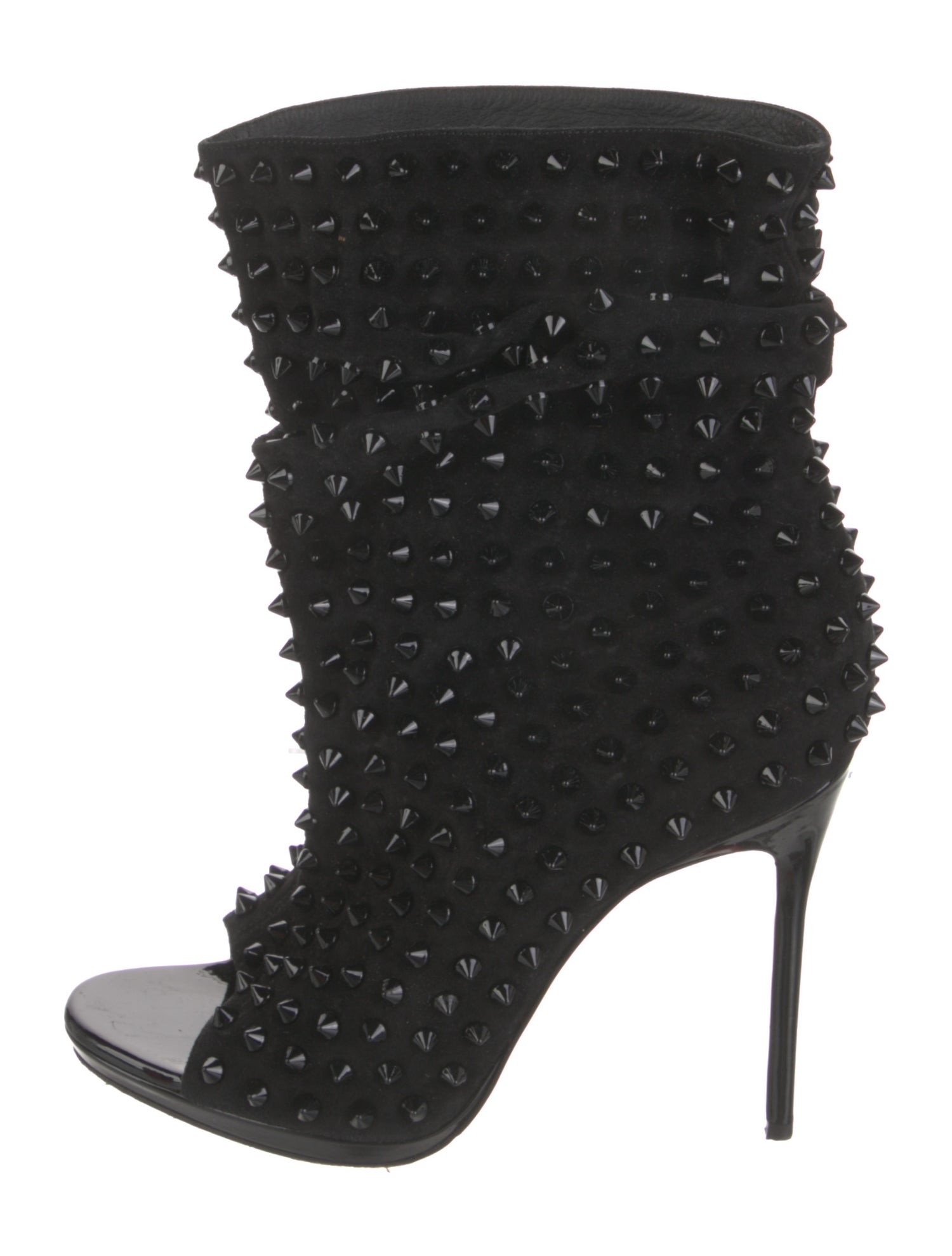 Christian Louboutin Suede Studded Accents Pumps