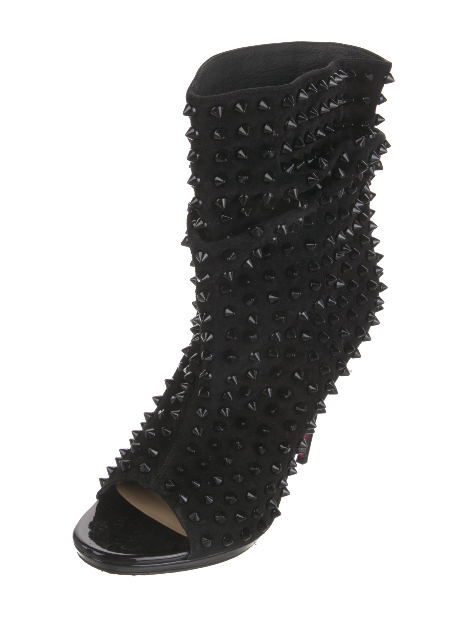 Christian Louboutin Suede Studded Accents Pumps