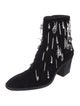 Christian Louboutin Velvet Crystal Embellishments Boots