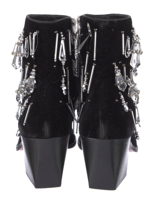 Christian Louboutin Velvet Crystal Embellishments Boots