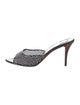 Christian Louboutin Leather Mesh Accents Mules