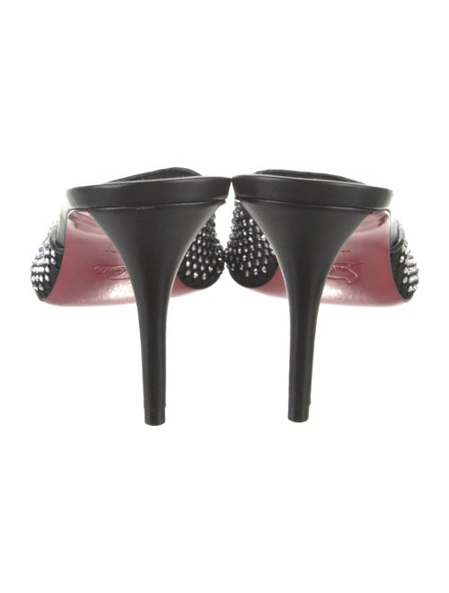 Christian Louboutin Leather Mesh Accents Mules