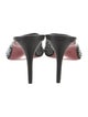 Christian Louboutin Leather Mesh Accents Mules