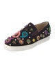 Christian Louboutin Suede Colorblock Pattern Sneakers