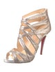 Christian Louboutin Glitter Cutout Accent Pumps