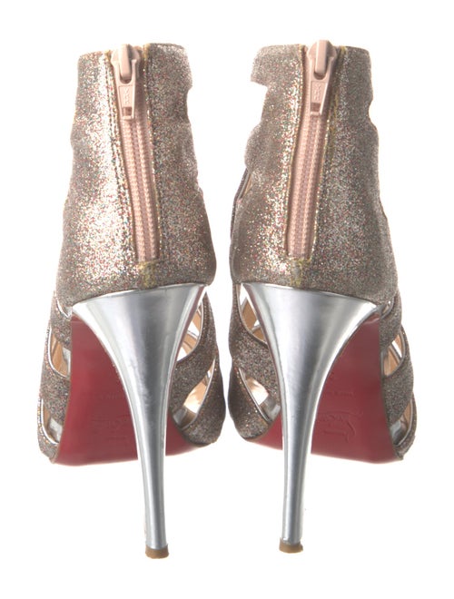 Christian Louboutin Glitter Cutout Accent Pumps