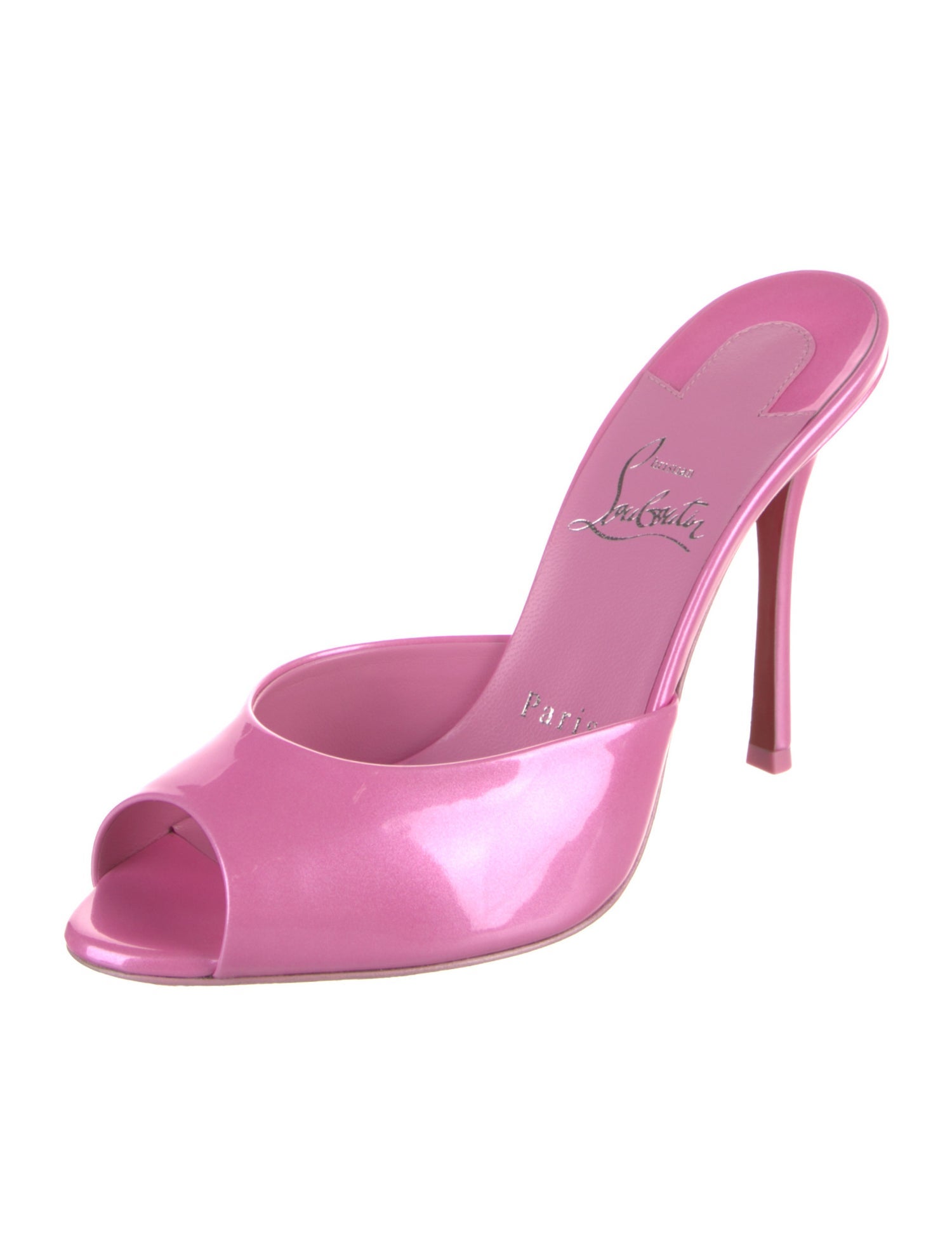Christian Louboutin Patent Leather Slides w/ Tags