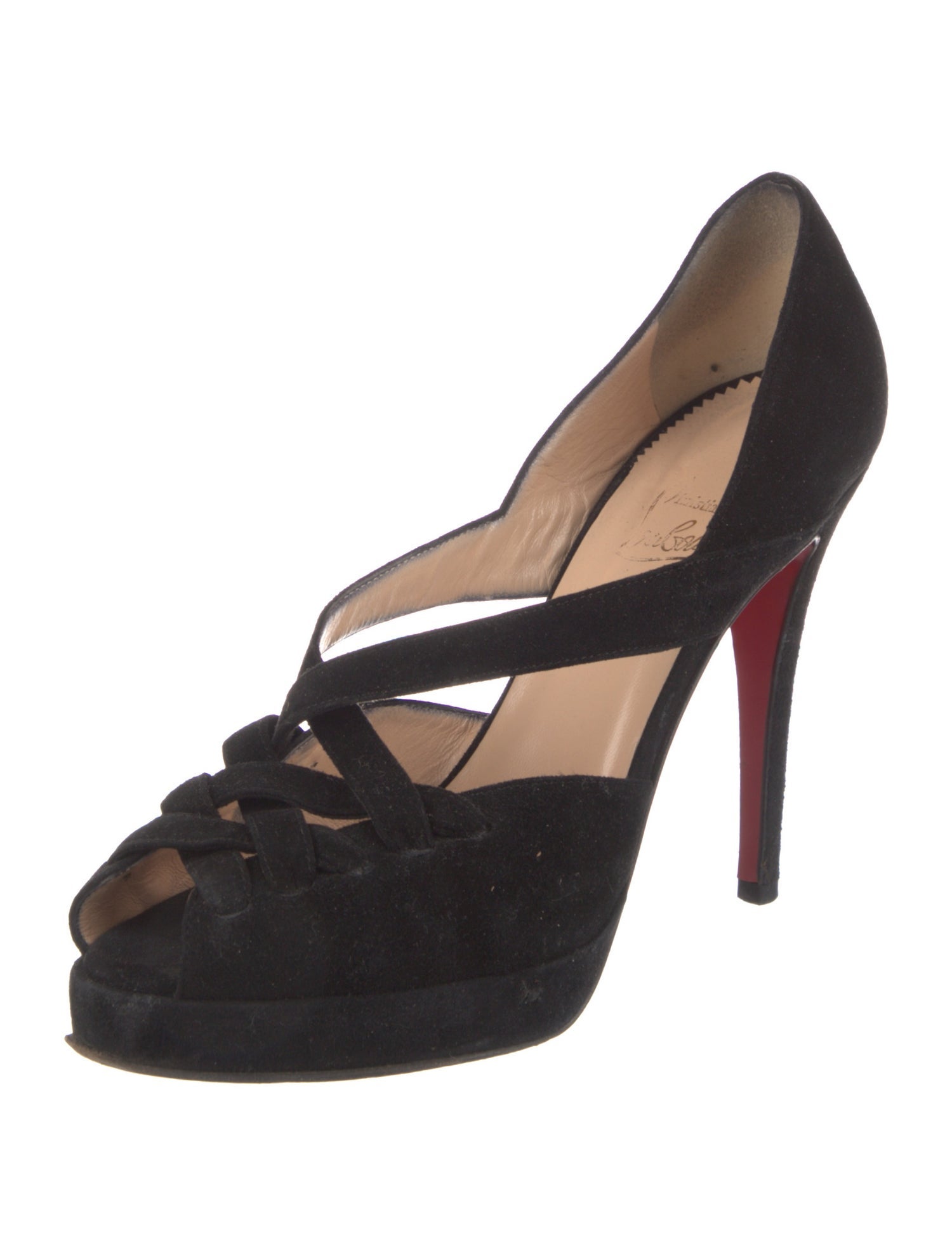 Christian Louboutin Suede D'Orsay Pumps