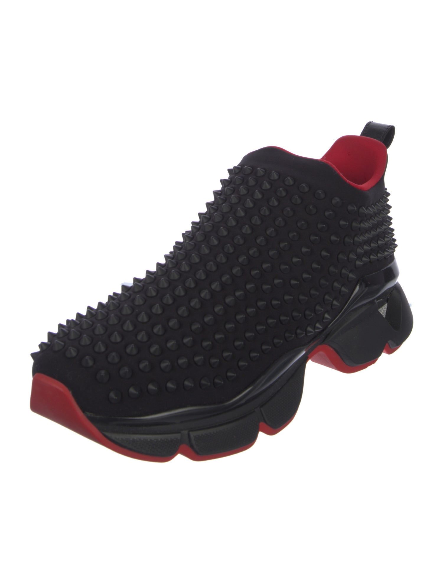 Christian Louboutin Spike Accents Neoprene Athletic Sneakers