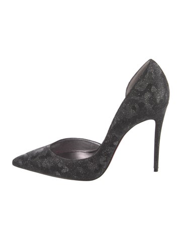 Christian Louboutin Pumps Printed Glitter Accents D'Orsay IT 37.5 | 7.5