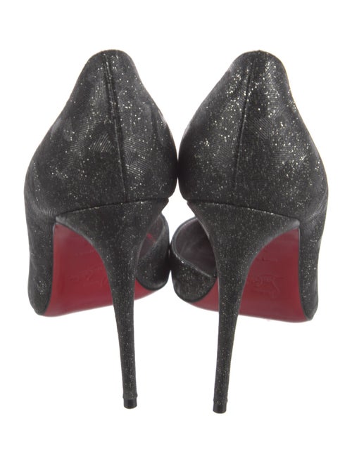 Christian Louboutin Printed Glitter Accents D'Orsay Pumps