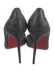 Christian Louboutin Printed Glitter Accents D'Orsay Pumps