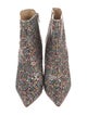 Christian Louboutin Colorblock Pattern Glitter Accents Boots