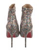 Christian Louboutin Colorblock Pattern Glitter Accents Boots
