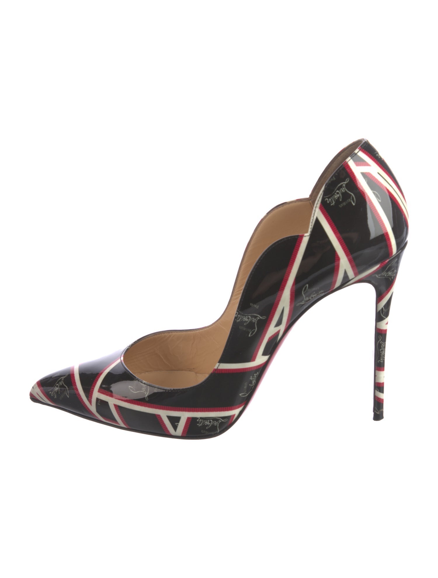 Christian Louboutin Patent Leather Printed Pumps