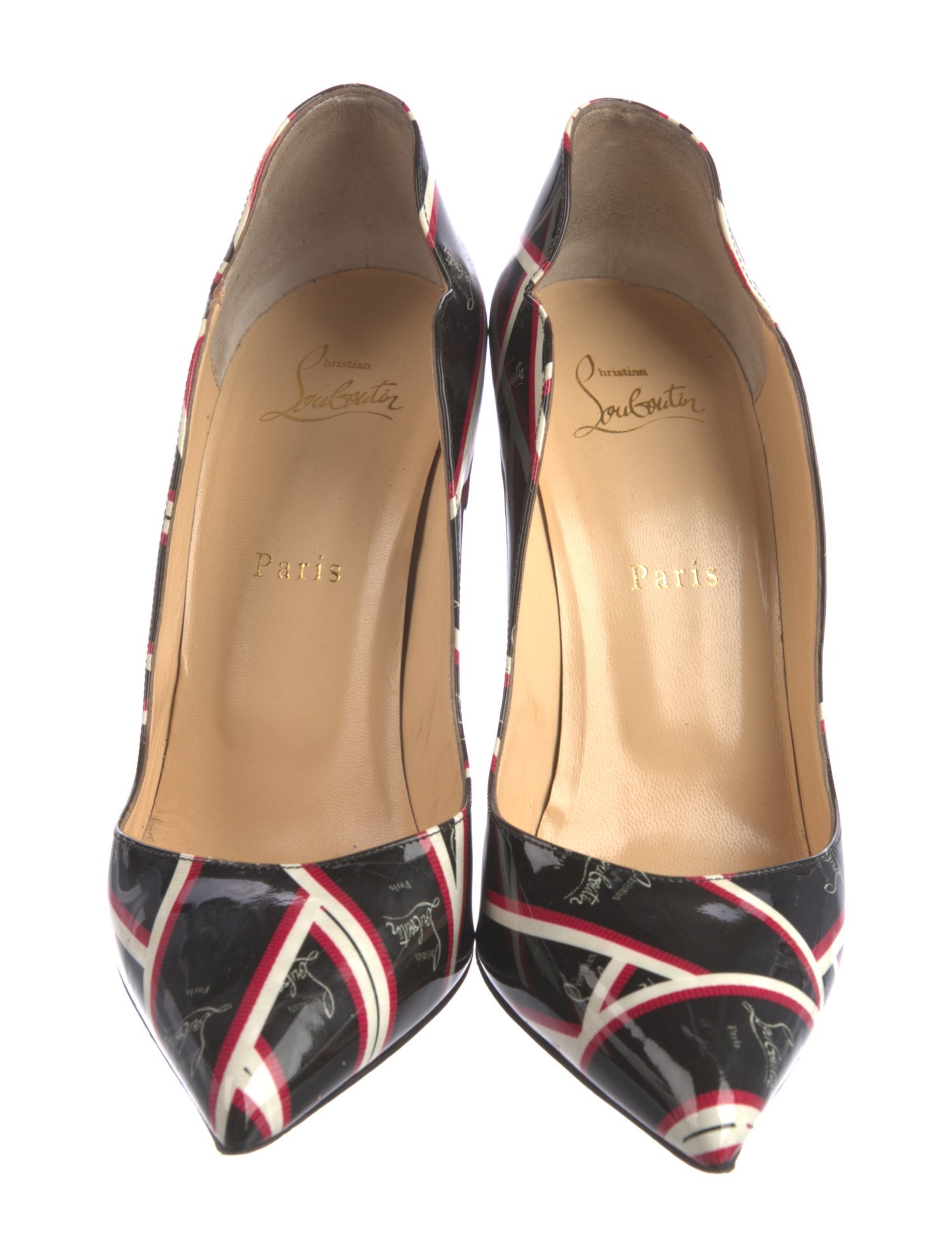 Christian Louboutin Patent Leather Printed Pumps