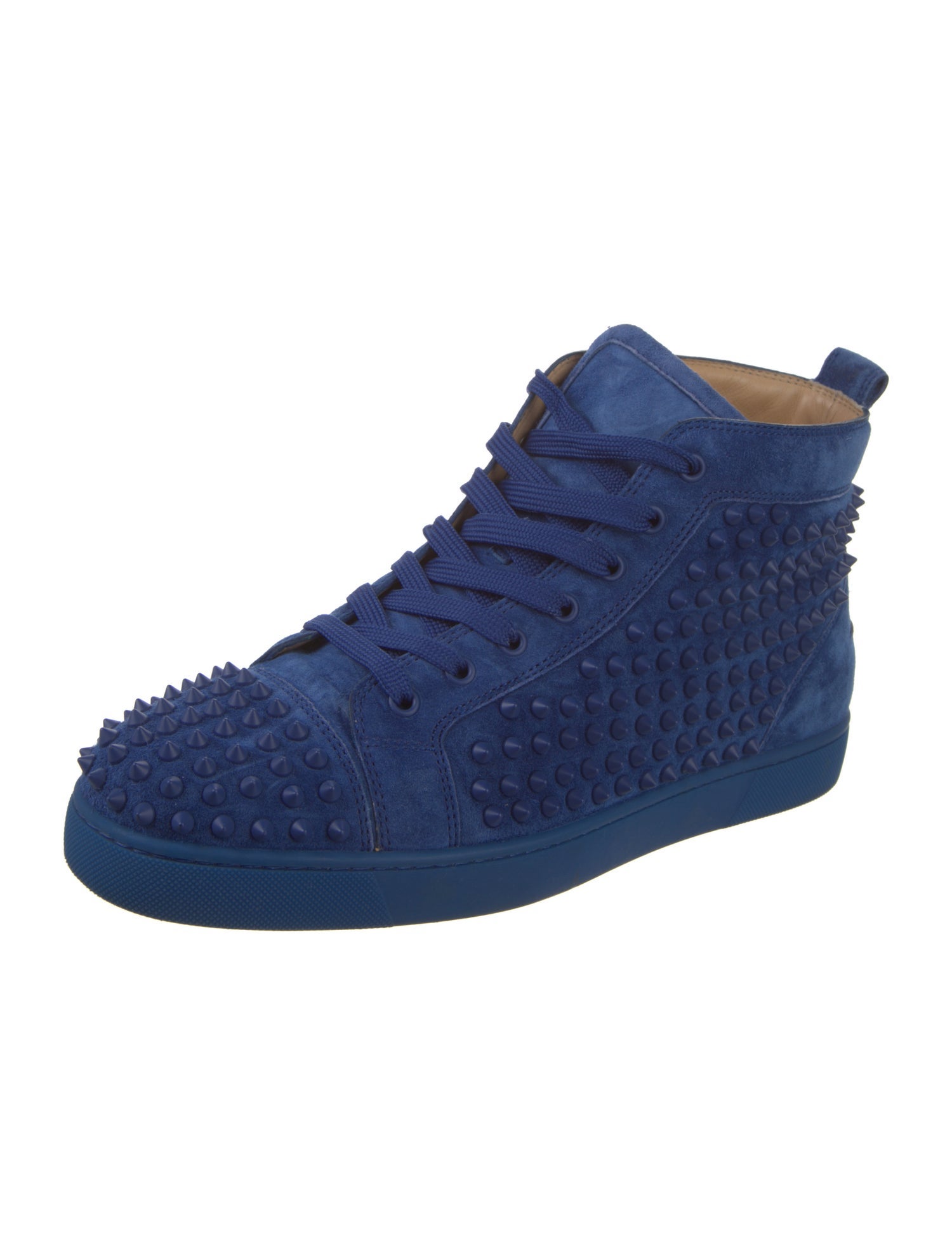 Christian Louboutin Spike Accents Suede Sneakers