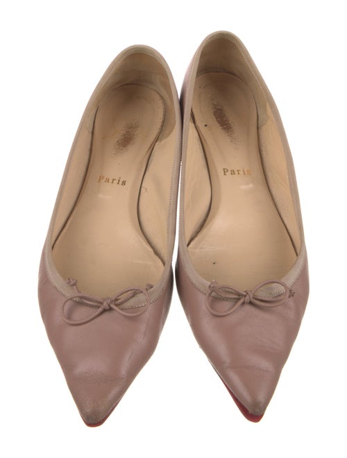 Christian Louboutin Spike Accents Leather Ballet Flats