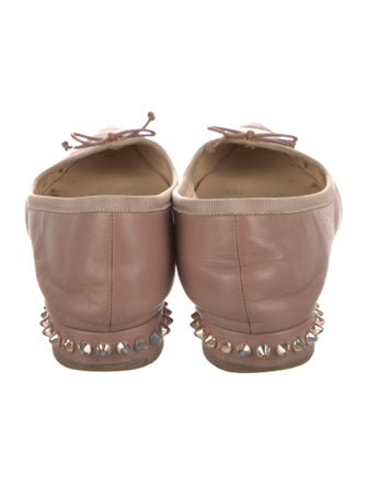 Christian Louboutin Spike Accents Leather Ballet Flats