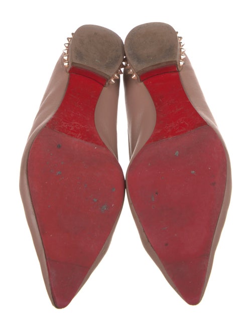 Christian Louboutin Spike Accents Leather Ballet Flats