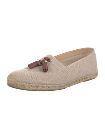 Christian Louboutin Spike Accents Canvas Espadrilles