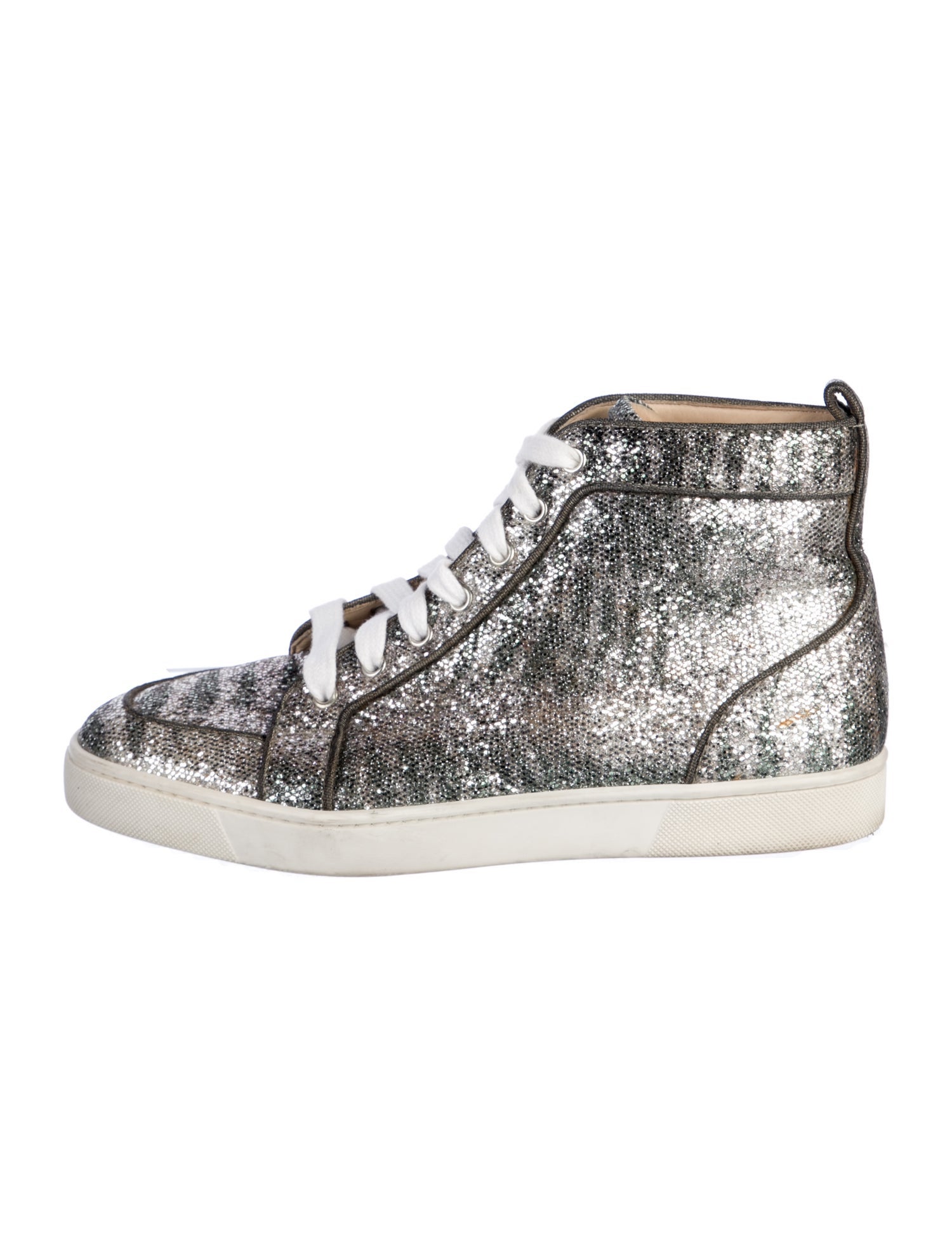 Christian Louboutin Glitter Printed Sneakers