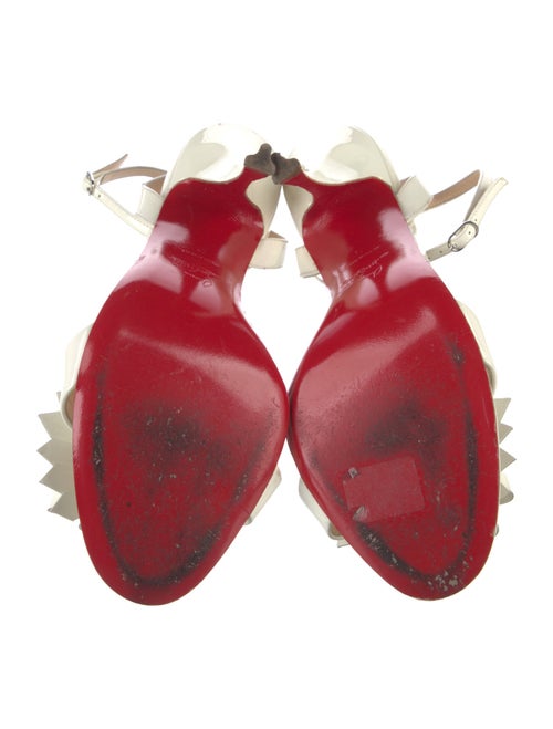 Christian Louboutin Patent Leather Bow Accents Sandals