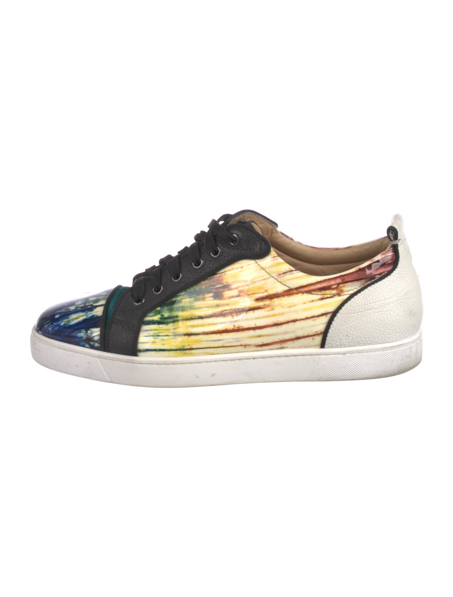 Christian Louboutin Patent Leather Printed Sneakers