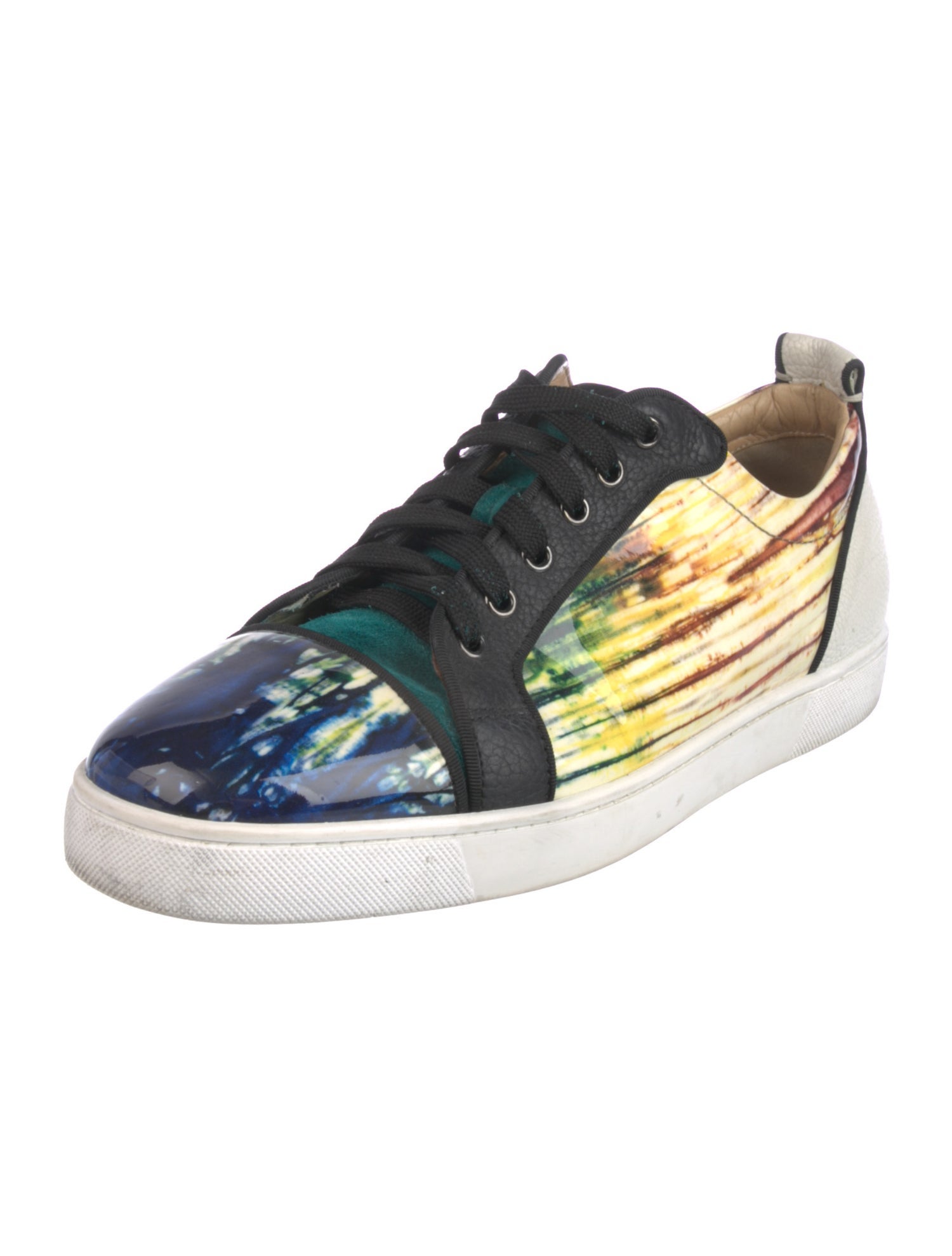 Christian Louboutin Patent Leather Printed Sneakers
