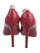 Christian Louboutin Snakeskin Colorblock Pattern Pumps