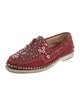 Christian Louboutin Spike Accents Suede Loafers