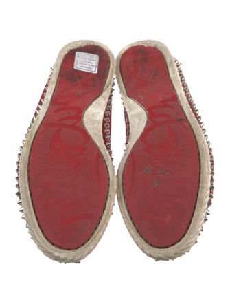 Christian Louboutin Spike Accents Suede Loafers