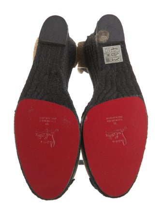 Christian Louboutin Canvas Colorblock Pattern Espadrilles