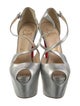 Christian Louboutin Leather Glitter Accents D'Orsay Pumps