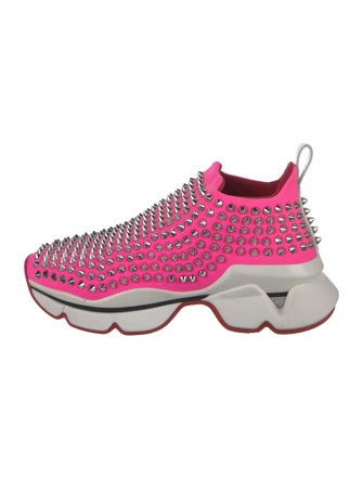Christian Louboutin Spike Accents Neoprene Chunky Sneakers