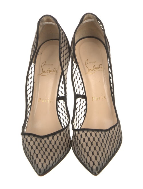 Christian Louboutin Mesh Lace Pattern Pumps