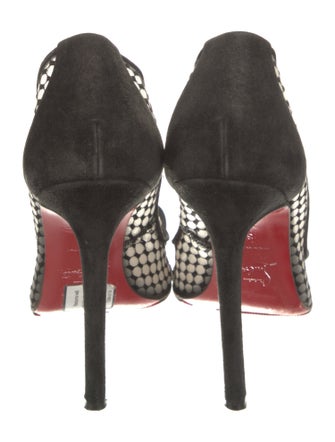 Christian Louboutin Mesh Lace Pattern Pumps