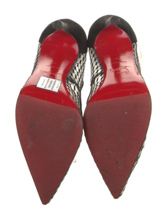 Christian Louboutin Mesh Lace Pattern Pumps