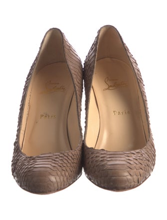 Christian Louboutin Python Animal Print Pumps