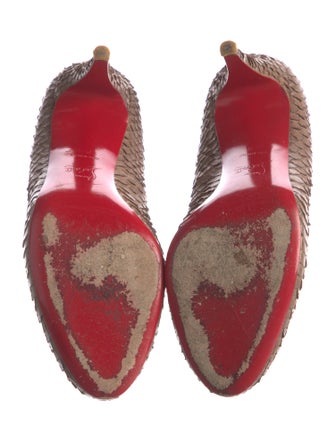 Christian Louboutin Python Animal Print Pumps
